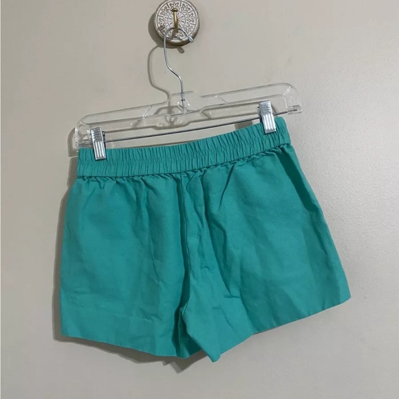 J Crew Women’s Sz 00 Chino 3" Boardwalk Shorts Green  Pull On - Picture 2 of 3